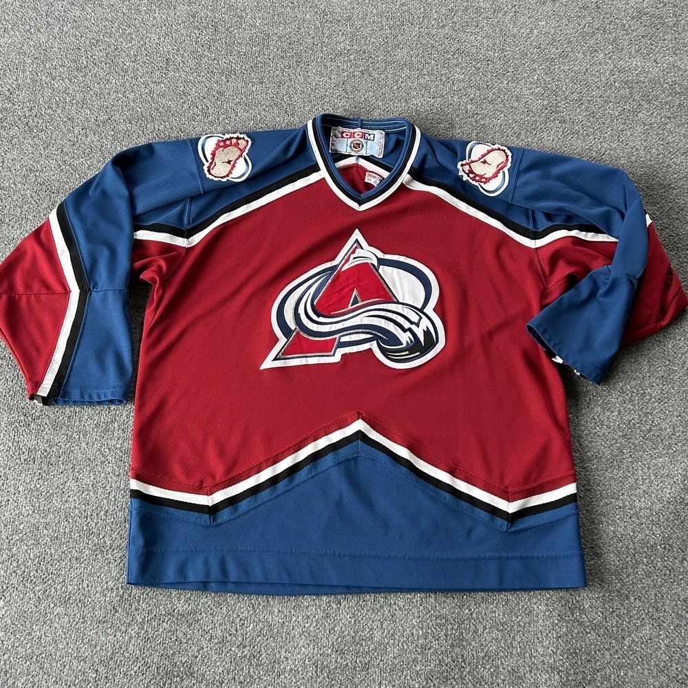 Vintage Colorado Avalanche Jersey Mens XL Red NHL Hockey CCM Canada 90s